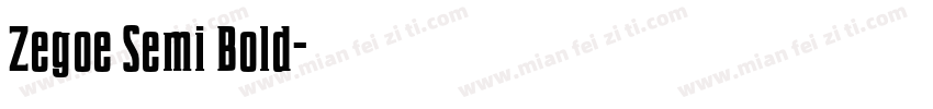 Zegoe Semi Bold字体转换